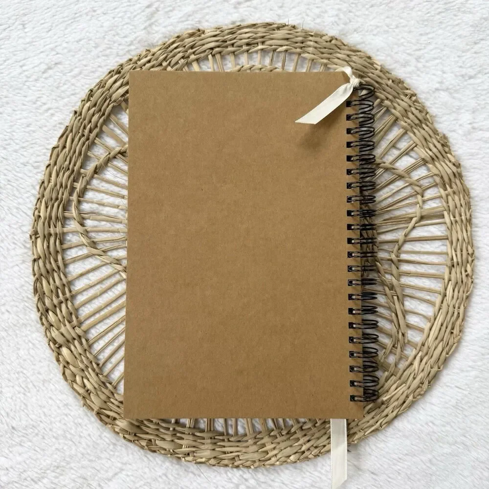 Handmade Vinyl White Dog Notebook With Bookmark A5 Unlined 60 Sheets 120 Pages